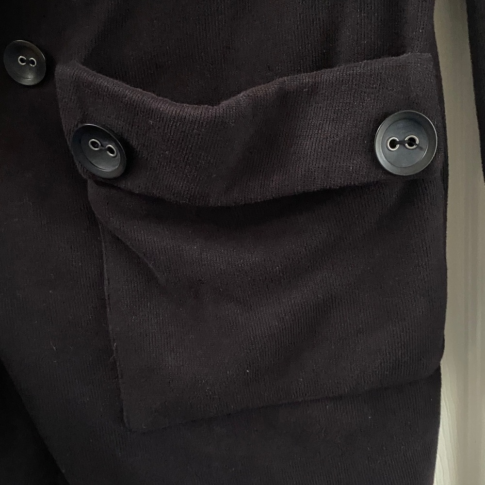 Free People Black Blazer with Button Details - Picture 3 of 8